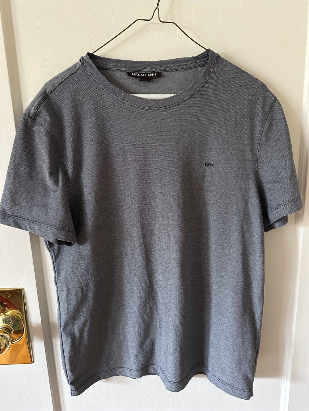 Michael Kors Men's Heather Gray Short Sleeve Crewneck Tee